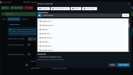 File browser for adding scripts/images